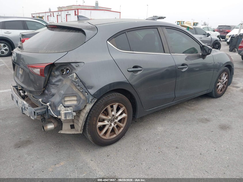 2016 Mazda 3 VIN 3MZBM1M75GM320817 IAAI salvage auction — LEFT REAR, Salvage (California), sold $2,600 on 2026-07-09 (photo 4)