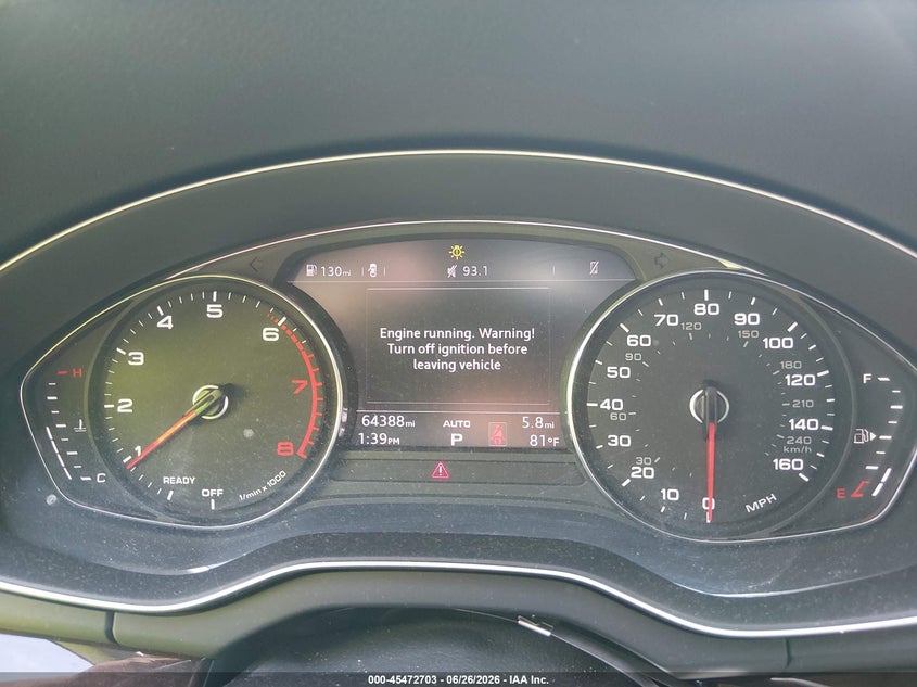 2019 Audi Q5 VIN WA1ANAFYXK2042590 IAAI salvage auction — FRONT END, Salvage Title, sold $5,900 on 2026-08-28 (photo 7)
