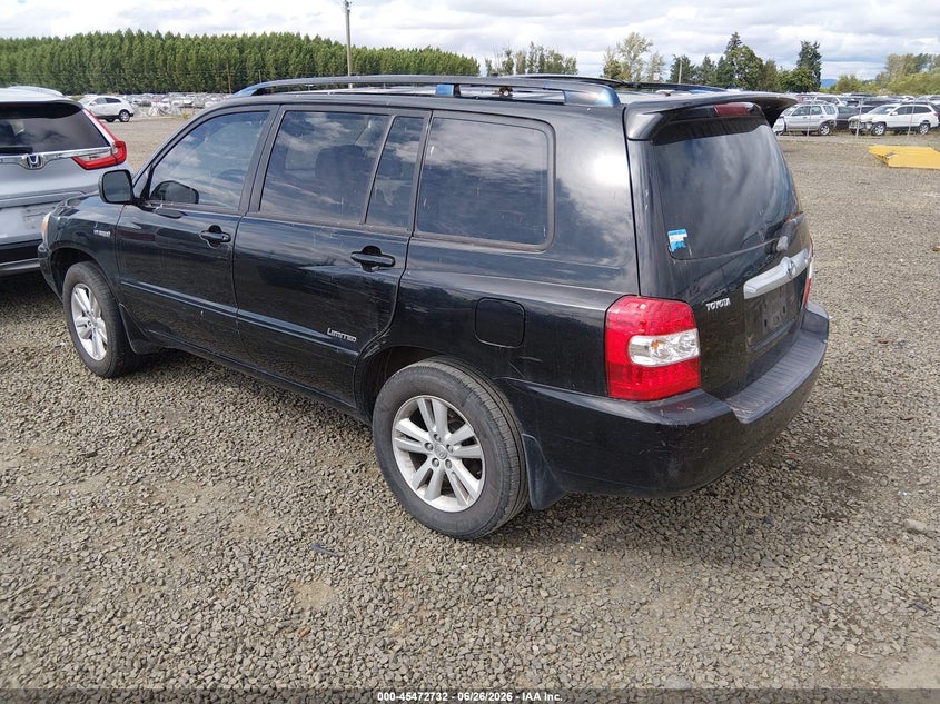 2006 Toyota Highlander hybrid VIN JTEDW21A260012044 IAAI salvage auction — NORMAL WEAR, Clear - Dealer Only (California), sold $1,300 on 2026-07-29 (photo 3)