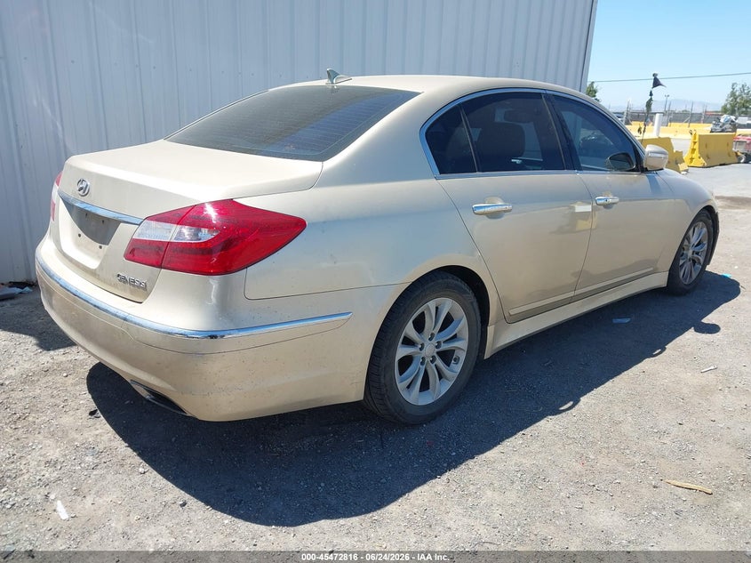 2012 Hyundai Genesis VIN KMHGC4DD6CU152691 IAAI salvage auction — FRONT END, Salvage (California), sold $800 on 2026-08-02 (photo 4)