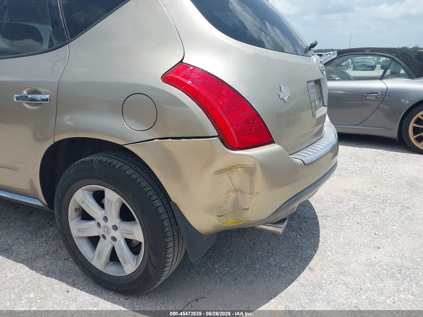 2007 Nissan Murano VIN JN8AZ08T37W504188 IAAI salvage auction — NORMAL WEAR, Original (Texas), sold $50 on 2026-07-14 (photo 6)