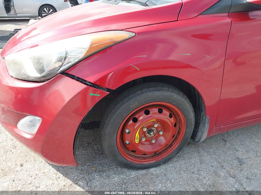 2013 Hyundai Elantra VIN KMHDH4AE1DU974088 IAAI salvage auction — SUSPENSION, Salvage (Texas), sold $475 on 2026-07-29 (photo 6)