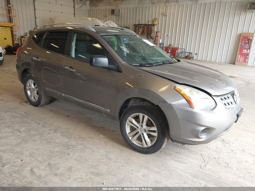 2015 Nissan VIN JN8AS5MVXFW262247 IAAI salvage auction — LEFT SIDE, Clear (Michigan), sold $425 on 2026-07-14 (photo 1)