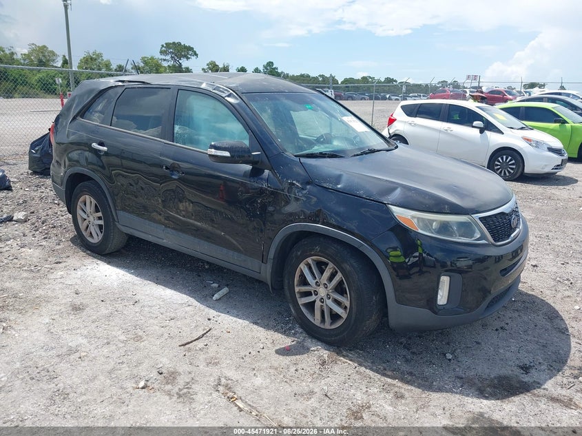 2015 Kia Sorento VIN 5XYKT4A66FG651453 IAAI salvage auction — ROLLOVER, Rebuildable (Florida), sold $25 on 2026-07-16 (photo 1)