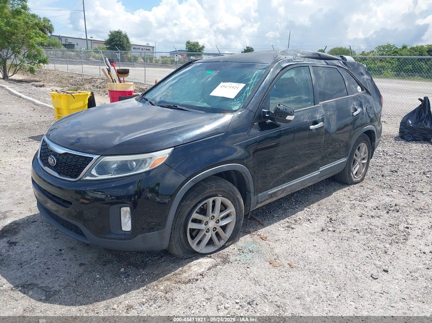 2015 Kia Sorento VIN 5XYKT4A66FG651453 IAAI salvage auction — ROLLOVER, Rebuildable (Florida), sold $25 on 2026-07-16 (photo 2)