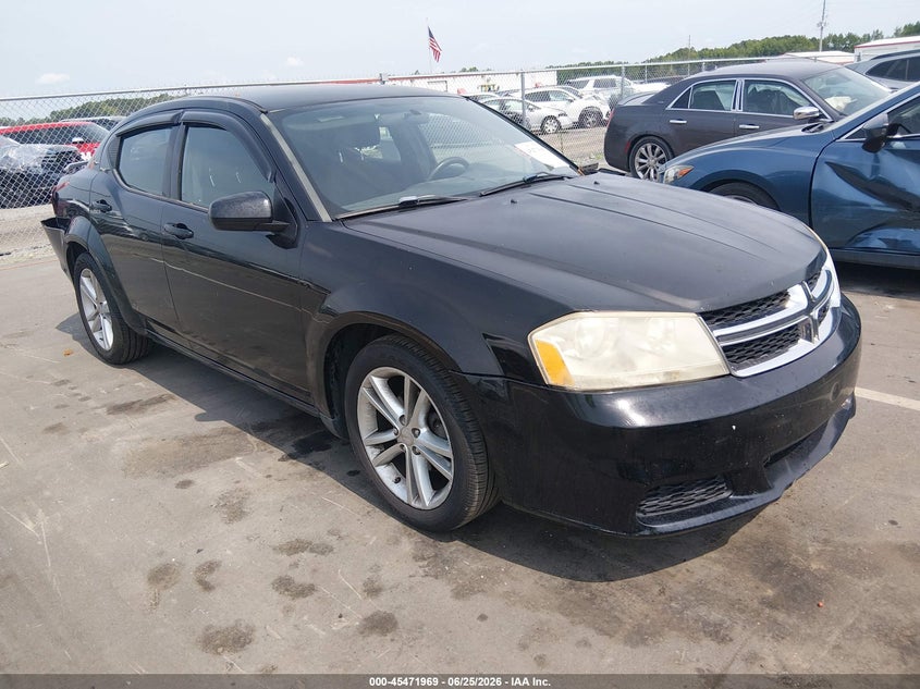 2012 Dodge Avenger VIN 1C3CDZCB4CN253479 IAAI salvage auction — REAR END, Salvage (North Carolina), sold $625 on 2026-07-29 (photo 1)