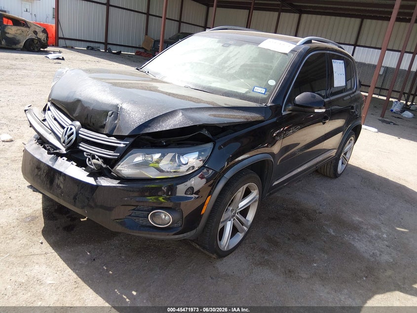 2014 Volkswagen Tiguan VIN WVGAV3AX4EW537697 IAAI salvage auction — FRONT END, Salvage Title, sold $750 on 2026-08-13 (photo 2)