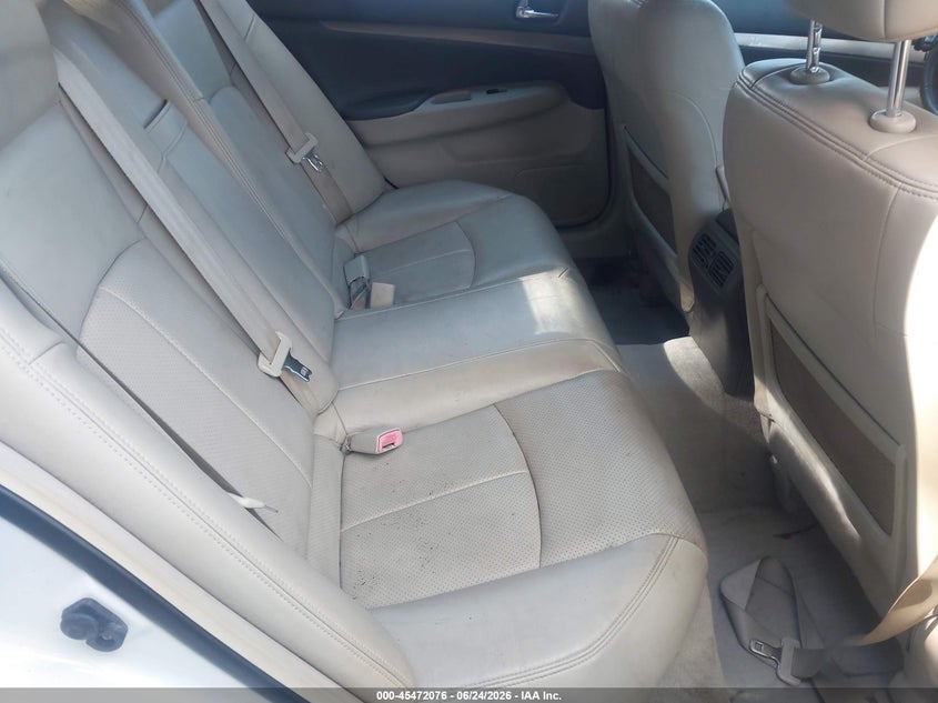 2011 Infiniti G VIN JN1CV6AR9BM350515 IAAI salvage auction — NORMAL WEAR, Clear (New York), sold $575 on 2026-07-28 (photo 8)