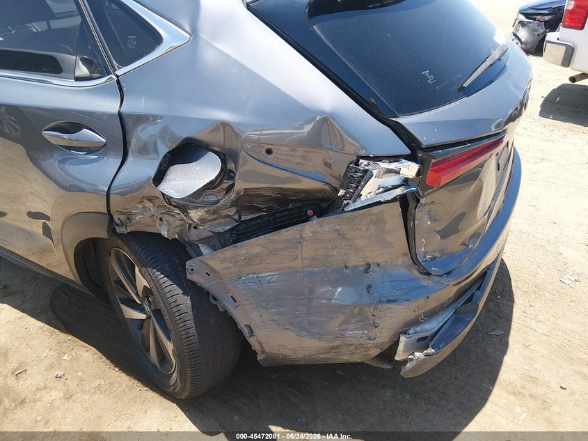2021 Lexus Nx VIN JTJGARBZ1M2187686 IAAI salvage auction — LEFT REAR, Salvage (California), sold $8,325 on 2026-07-29 (photo 6)