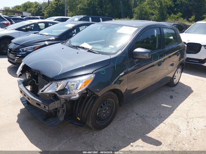 2024 Mitsubishi Mirage VIN ML32AUHJ1RH022066 IAAI salvage auction — FRONT END, Enterprise Vehicles Clear Only (Texas), sold $7,700 on 2026-07-06 (photo 2)