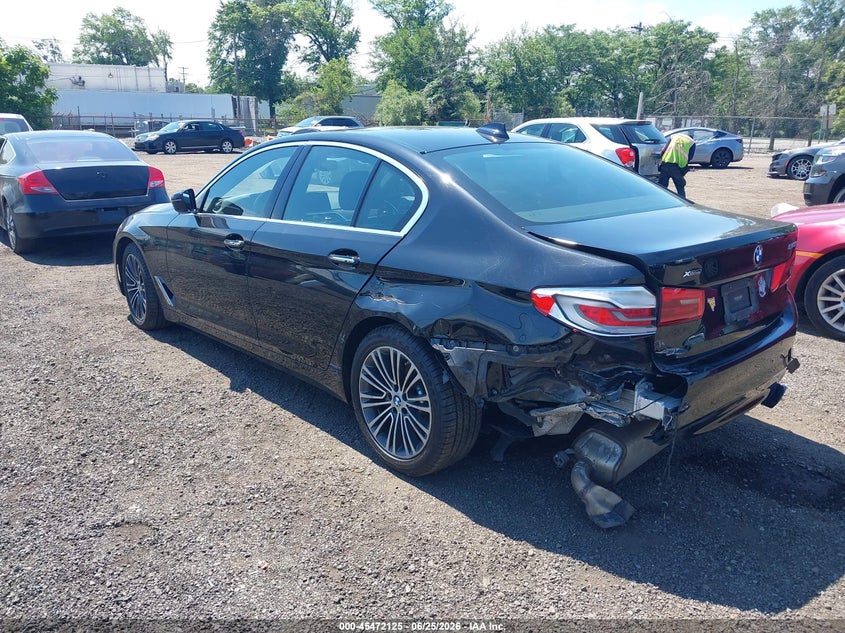 2017 BMW 5er VIN WBAJE7C37HG479229 IAAI salvage auction — LEFT REAR, Salvage (New Jersey), sold $6,400 on 2026-08-03 (photo 3)