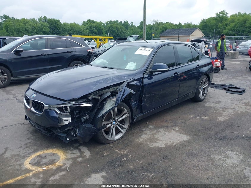2016 BMW 3er VIN WBA8E3G55GNT78946 IAAI salvage auction — LEFT FRONT, Salvage (Connecticut), sold $1,800 on 2026-08-13 (photo 2)