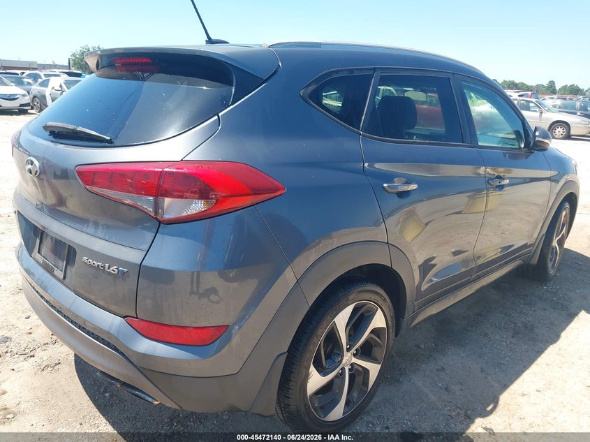 2016 Hyundai Tucson VIN KM8J33A27GU179164 IAAI salvage auction — NORMAL WEAR, Clear (Florida), sold $3,150 on 2026-07-28 (photo 4)