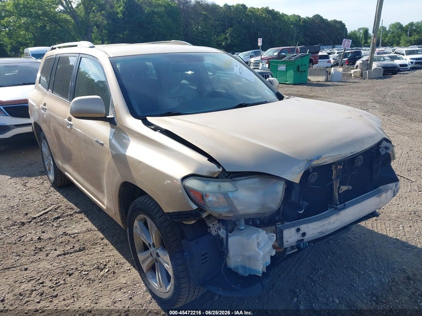 2008 Toyota Highlander VIN JTEES43A982056073 IAAI salvage auction — FRONT END, Clear (New York), sold $1,300 on 2026-07-21 (photo 1)