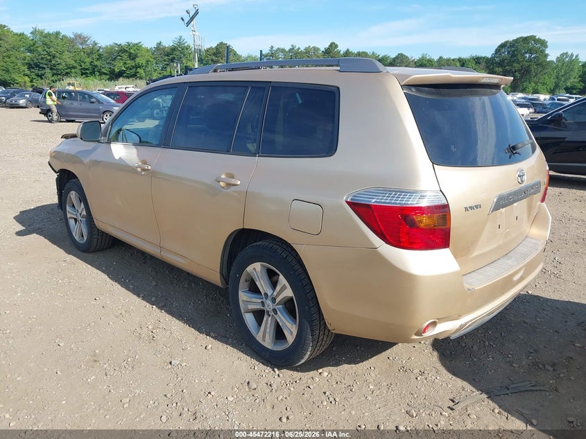 2008 Toyota Highlander VIN JTEES43A982056073 IAAI salvage auction — FRONT END, Clear (New York), sold $1,300 on 2026-07-21 (photo 3)