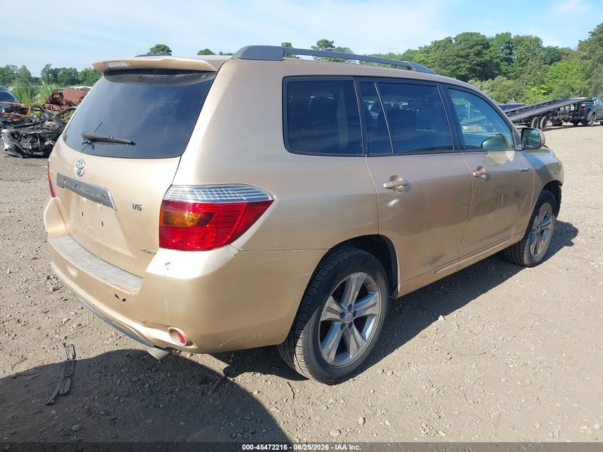 2008 Toyota Highlander VIN JTEES43A982056073 IAAI salvage auction — FRONT END, Clear (New York), sold $1,300 on 2026-07-21 (photo 4)