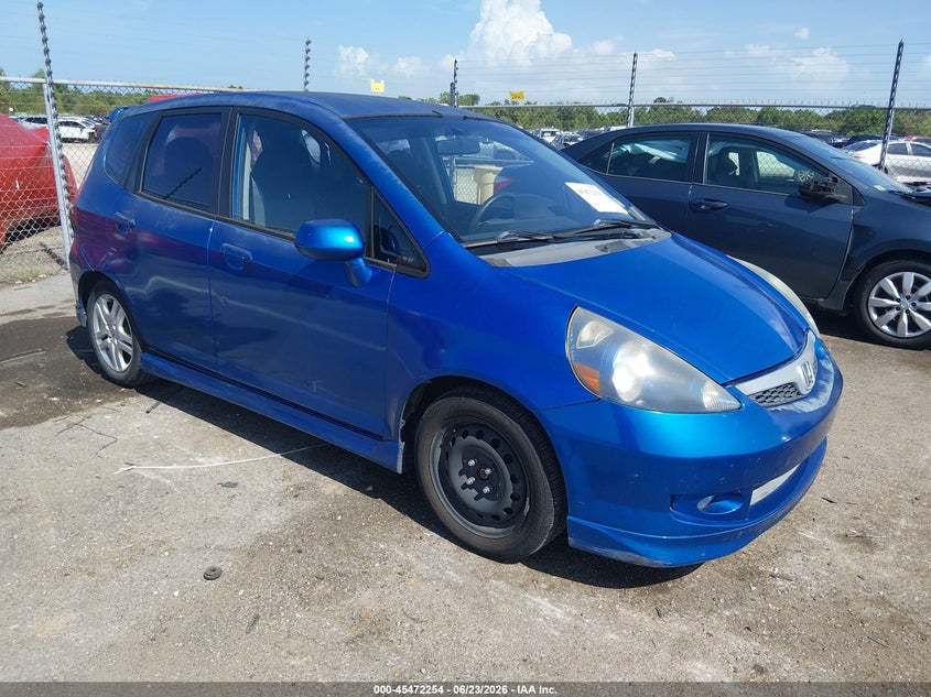 2007 Honda Fit VIN JHMGD38647S047672 IAAI salvage auction — NORMAL WEAR, Reconstructed (Louisiana), sold $725 on 2026-07-13 (photo 1)