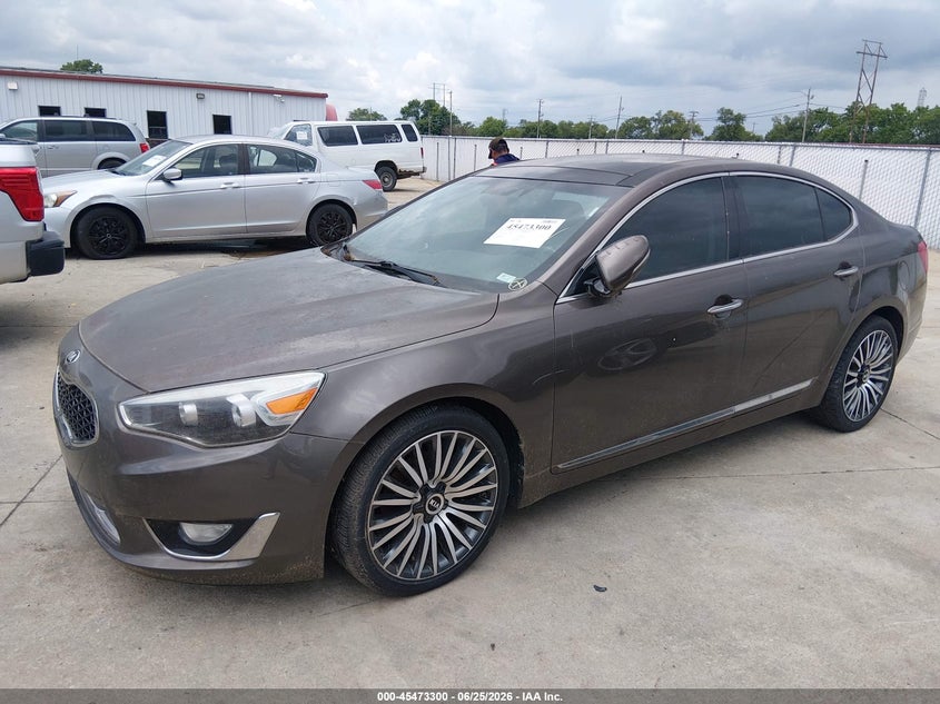 2014 Kia Cadenza VIN KNALN4D74E5129301 IAAI salvage auction — NORMAL WEAR, Clear (Missouri), sold $350 on 2026-07-07 (photo 2)
