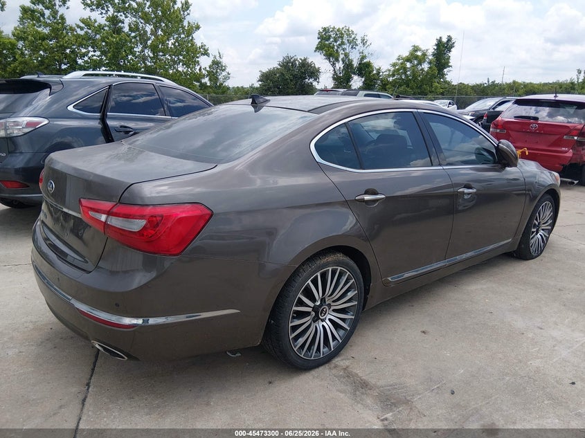 2014 Kia Cadenza VIN KNALN4D74E5129301 IAAI salvage auction — NORMAL WEAR, Clear (Missouri), sold $350 on 2026-07-07 (photo 4)