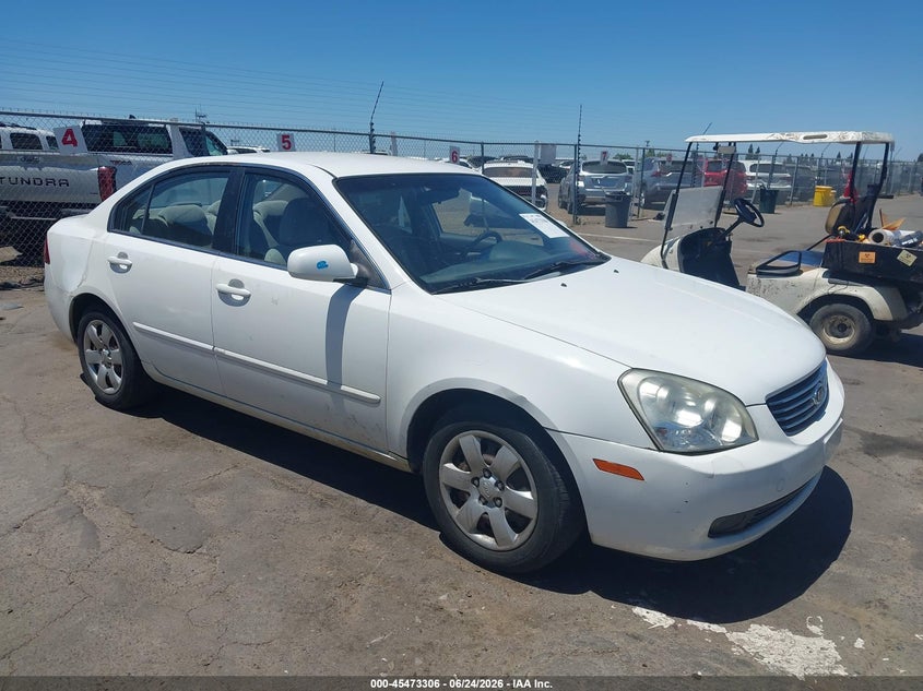 2007 Kia Optima VIN KNAGE123475125638 IAAI salvage auction — LEFT REAR, Salvage (California), sold $375 on 2026-07-29 (photo 1)