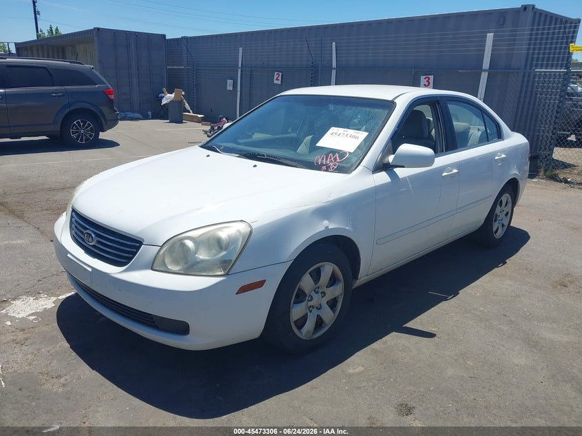 2007 Kia Optima VIN KNAGE123475125638 IAAI salvage auction — LEFT REAR, Salvage (California), sold $375 on 2026-07-29 (photo 2)