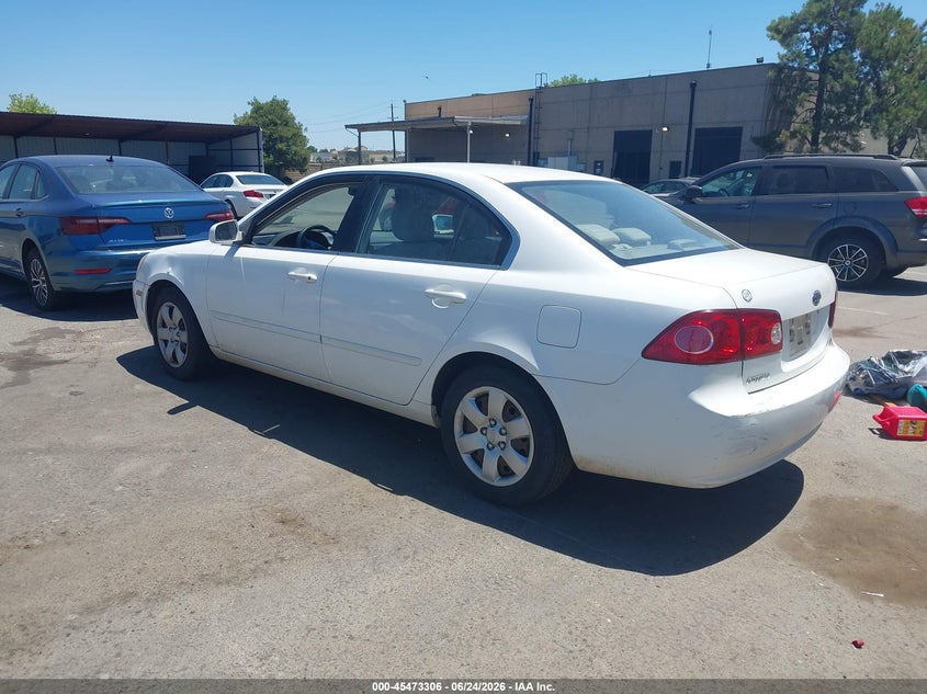 2007 Kia Optima VIN KNAGE123475125638 IAAI salvage auction — LEFT REAR, Salvage (California), sold $375 on 2026-07-29 (photo 3)