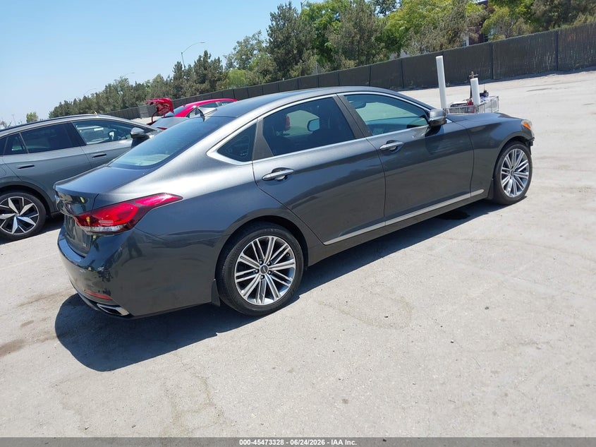 2018 Genesis G80 VIN KMHGN4JE4JU225223 IAAI salvage auction — LEFT FRONT, Salvage (California), sold $25 on 2026-07-10 (photo 4)