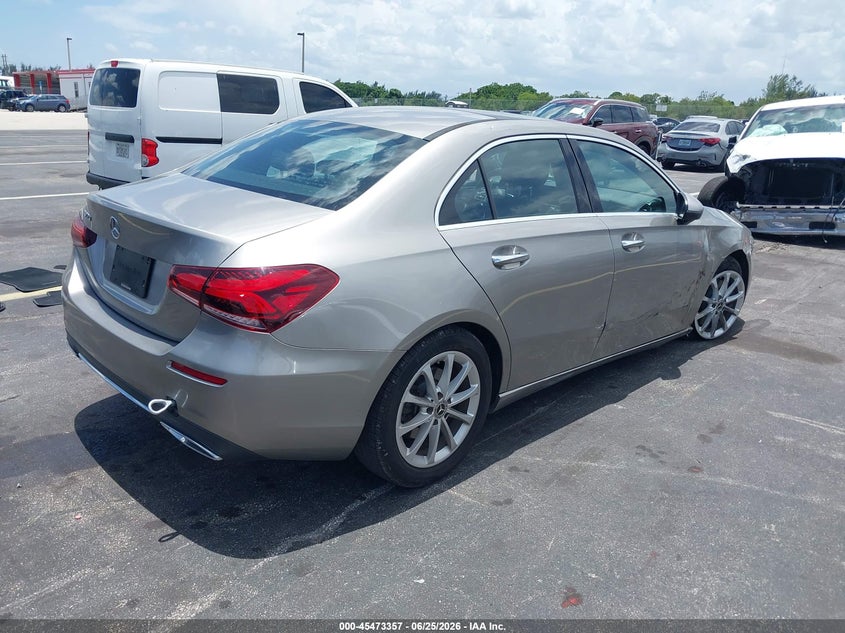 2020 Mercedes-benz A-klasse VIN WDD3G4EB1LW041934 IAAI salvage auction — RIGHT SIDE, Rebuildable (Florida), sold $7,200 on 2026-07-16 (photo 4)