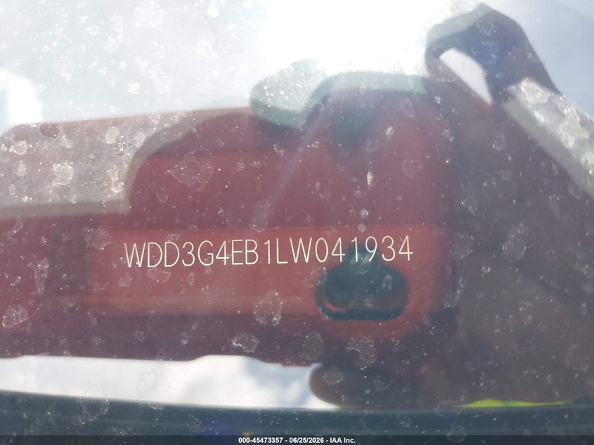2020 Mercedes-benz A-klasse VIN WDD3G4EB1LW041934 IAAI salvage auction — RIGHT SIDE, Rebuildable (Florida), sold $7,200 on 2026-07-16 (photo 9)