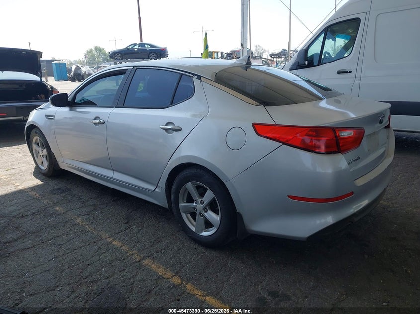 2015 Kia Optima VIN 5XXGM4A76FG378272 IAAI salvage auction — THEFT, Salvage (California), sold $575 on 2026-07-14 (photo 3)