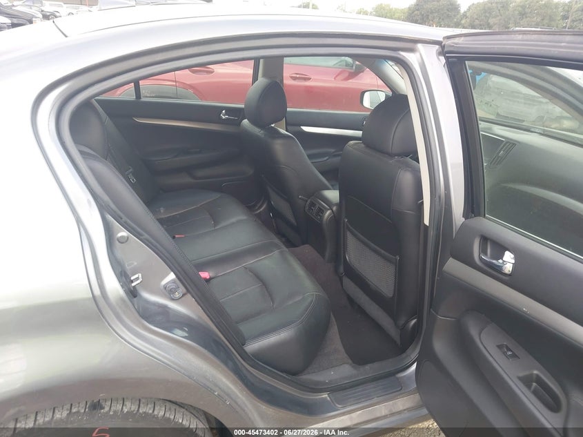 2012 Infiniti G VIN JN1CV6AR0CM677127 IAAI salvage auction — LEFT REAR, Original (Texas), sold $975 on 2026-07-29 (photo 8)