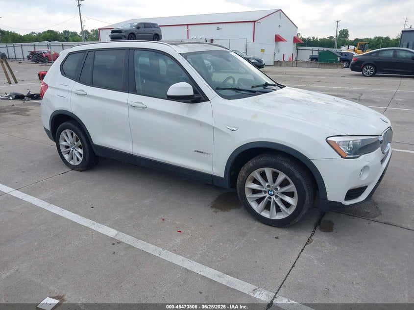 2016 BMW X3 VIN 5UXWX9C57G0D83237 IAAI salvage auction — FRONT END, Clear (Indiana), sold $2,350 on 2026-07-24 (photo 1)