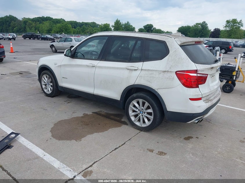 2016 BMW X3 VIN 5UXWX9C57G0D83237 IAAI salvage auction — FRONT END, Clear (Indiana), sold $2,350 on 2026-07-24 (photo 3)