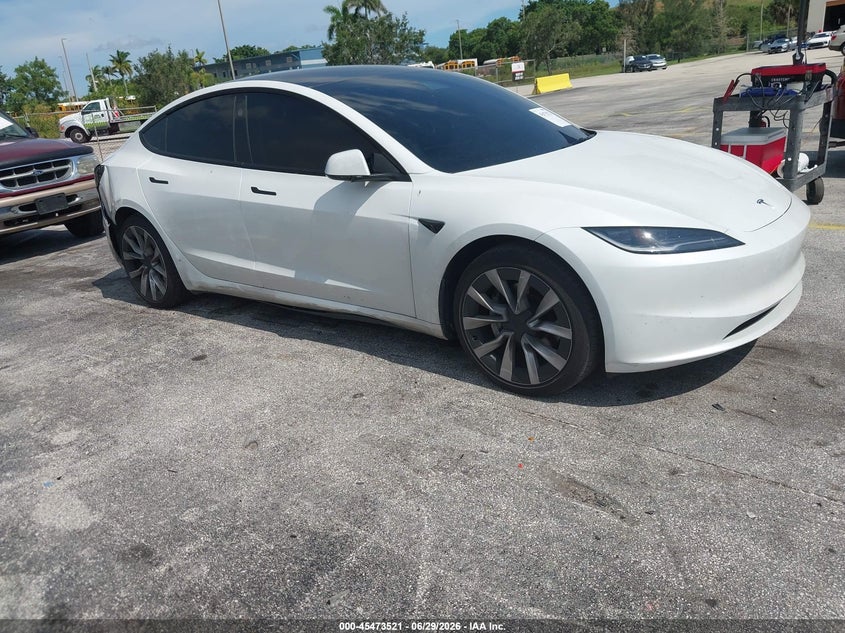 2025 Tesla Model 3 VIN 5YJ3E1EA1SF936526 IAAI salvage auction — NORMAL WEAR, Salvage Title, sold $12,100 on 2026-07-23 (photo 1)
