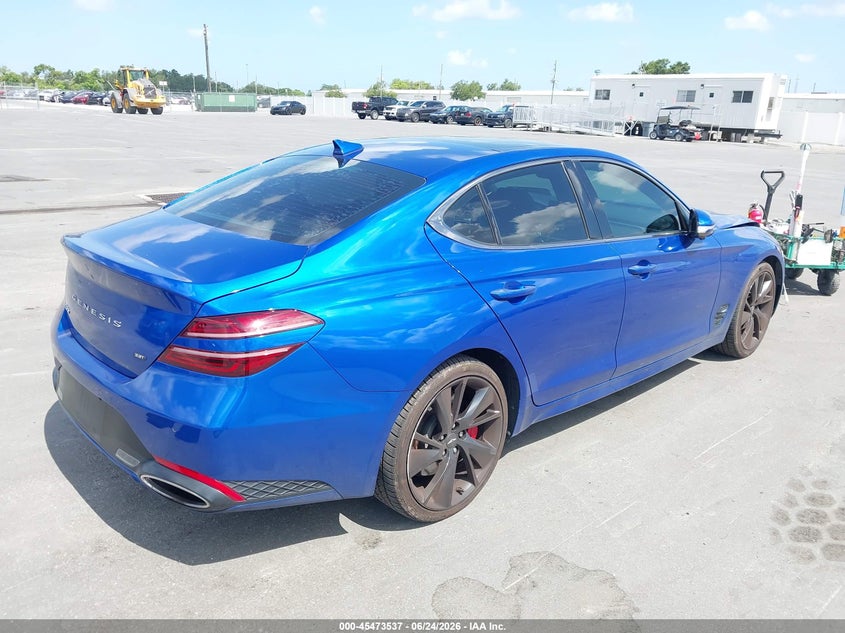 2022 Genesis G70 VIN KMTG54TE0NU082943 IAAI salvage auction — FRONT END, Salvage Title, sold $8,100 on 2026-07-29 (photo 4)