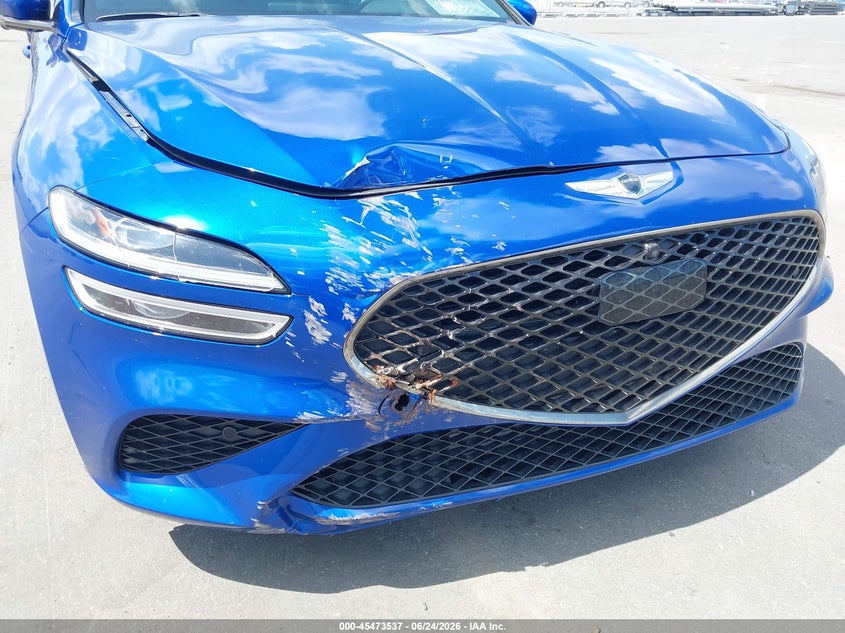 2022 Genesis G70 VIN KMTG54TE0NU082943 IAAI salvage auction — FRONT END, Salvage Title, sold $8,100 on 2026-07-29 (photo 6)