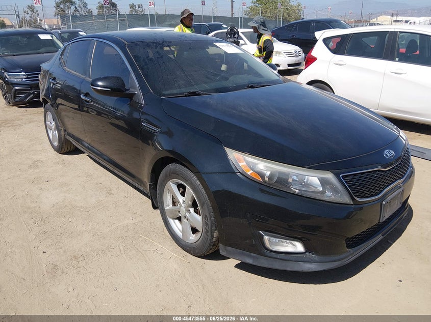 2015 Kia Optima VIN 5XXGM4A79FG383000 IAAI salvage auction — REAR END, Salvage Title, sold $875 on 2026-07-22 (photo 1)