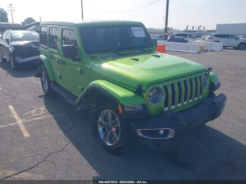 2018 Jeep Wrangler / VIN 1C4HJXEG6JW251781 IAAI salvage auction — SIDE, Salvage (California), sold $8,700 on 2026-08-06 (photo 1)