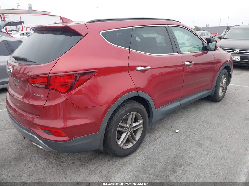 2017 Hyundai Santa fe VIN 5XYZU3LB7HG467254 IAAI salvage auction — THEFT, Salvage (California), sold $2,550 on 2026-07-10 (photo 4)