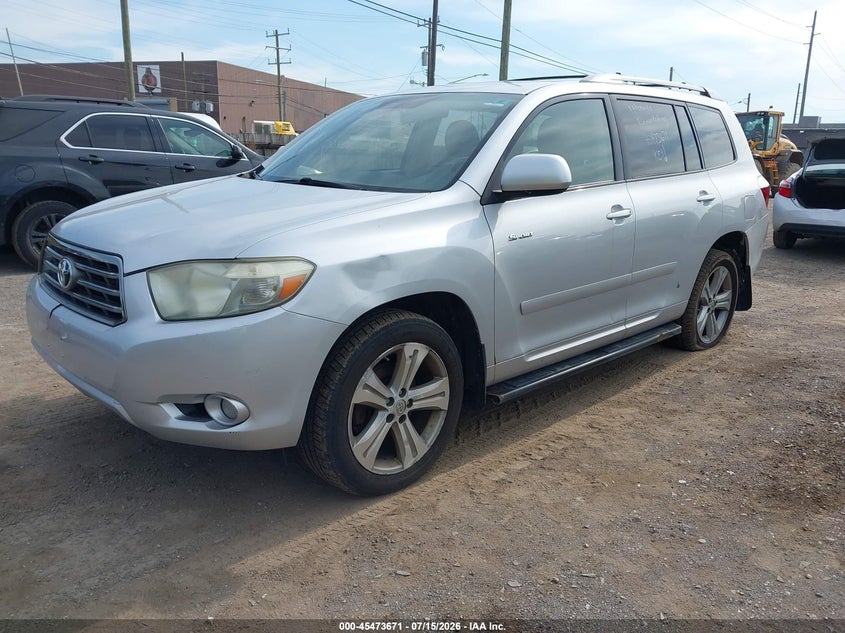 2008 Toyota Highlander VIN JTEES43A782054001 IAAI salvage auction — NORMAL WEAR, Clear (Michigan), sold $1,325 on 2026-07-30 (photo 2)