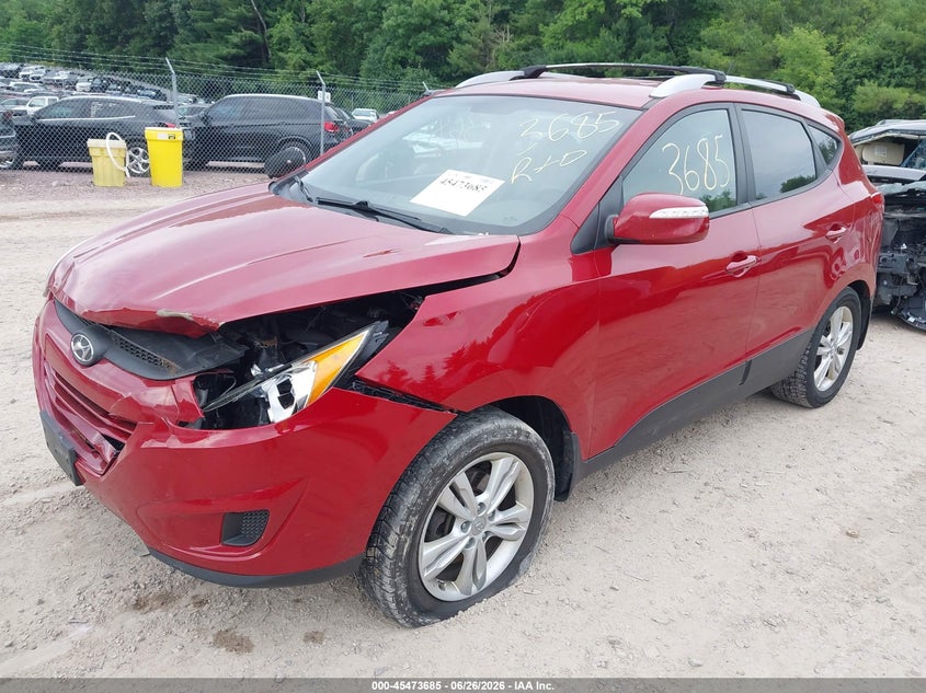2012 Hyundai Tucson VIN KM8JU3AC9CU497805 IAAI salvage auction — FRONT END, Salvage Title, sold $675 on 2026-07-29 (photo 2)