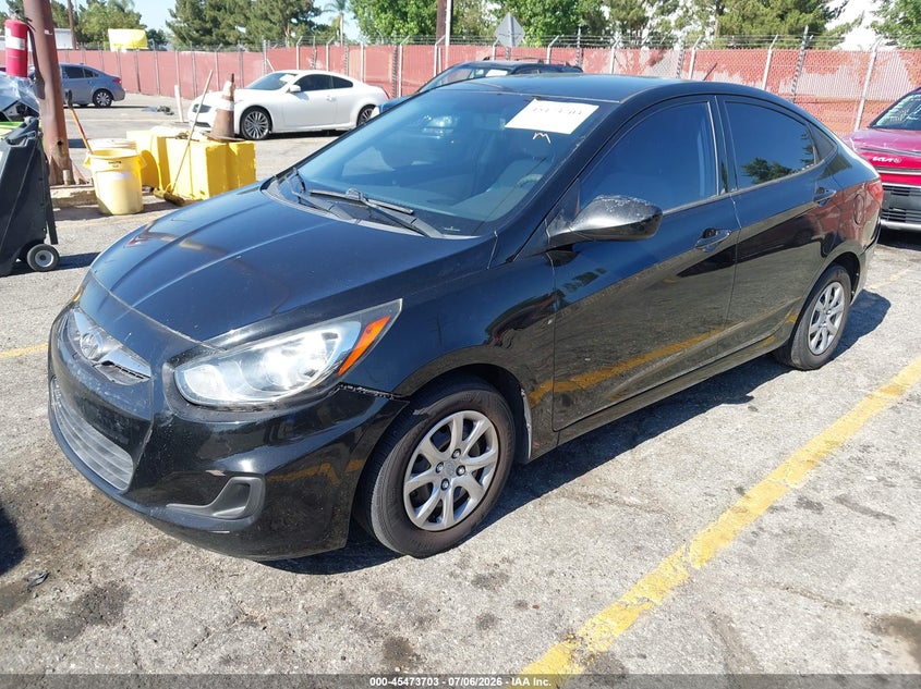 2012 Hyundai Accent VIN KMHCT4AE3CU209585 IAAI salvage auction — FRONT & REAR, Salvage (California), sold $1,225 on 2026-07-14 (photo 2)