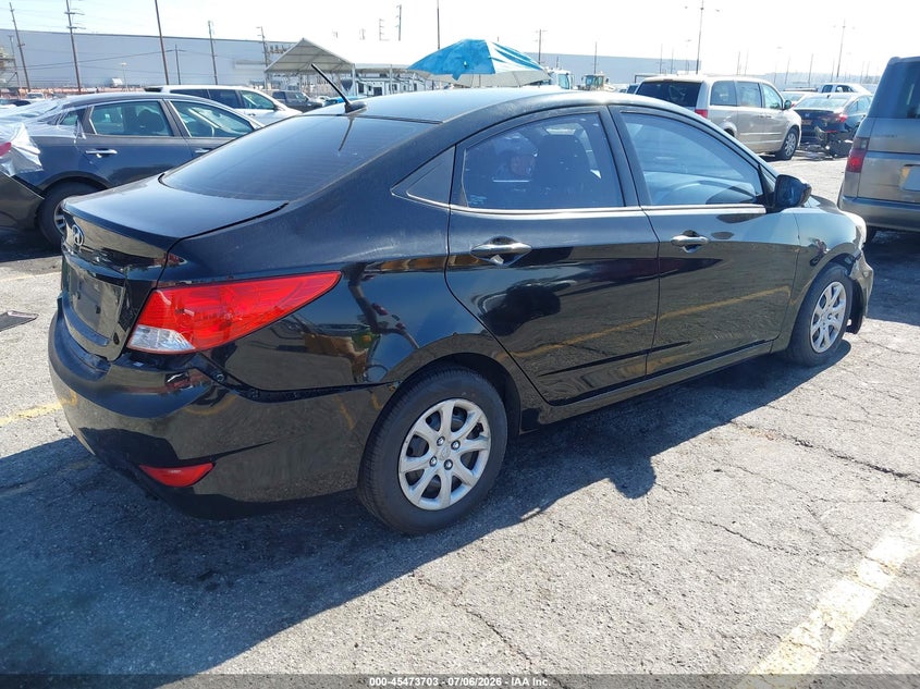 2012 Hyundai Accent VIN KMHCT4AE3CU209585 IAAI salvage auction — FRONT & REAR, Salvage (California), sold $1,225 on 2026-07-14 (photo 4)