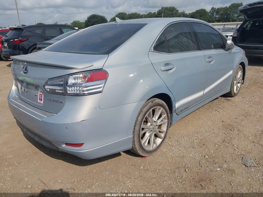 2010 Lexus Hs VIN JTHBB1BA5A2006217 IAAI salvage auction — NORMAL WEAR, Original (Texas), sold $1,350 on 2026-07-28 (photo 4)