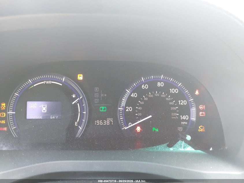 2010 Lexus Hs VIN JTHBB1BA5A2006217 IAAI salvage auction — NORMAL WEAR, Original (Texas), sold $1,350 on 2026-07-28 (photo 7)