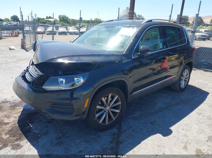 2017 Volkswagen Tiguan VIN WVGRV7AX6HK005387 IAAI salvage auction — FRONT END, Salvage (California), sold $625 on 2026-08-06 (photo 2)