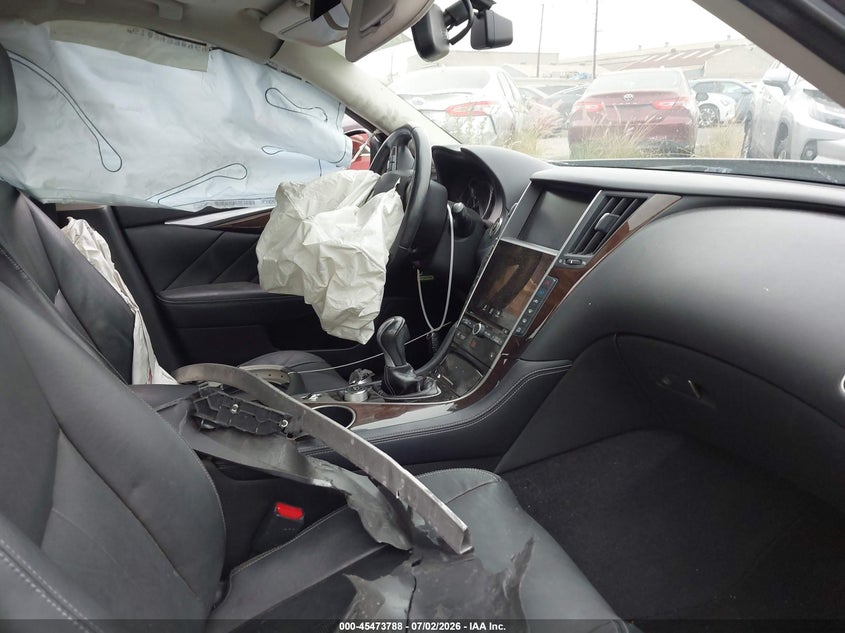 2015 Infiniti Q50 VIN JN1AV7AP6FM790189 IAAI salvage auction — LEFT FRONT, Salvage Certificate (California), sold $1,100 on 2026-07-22 (photo 5)