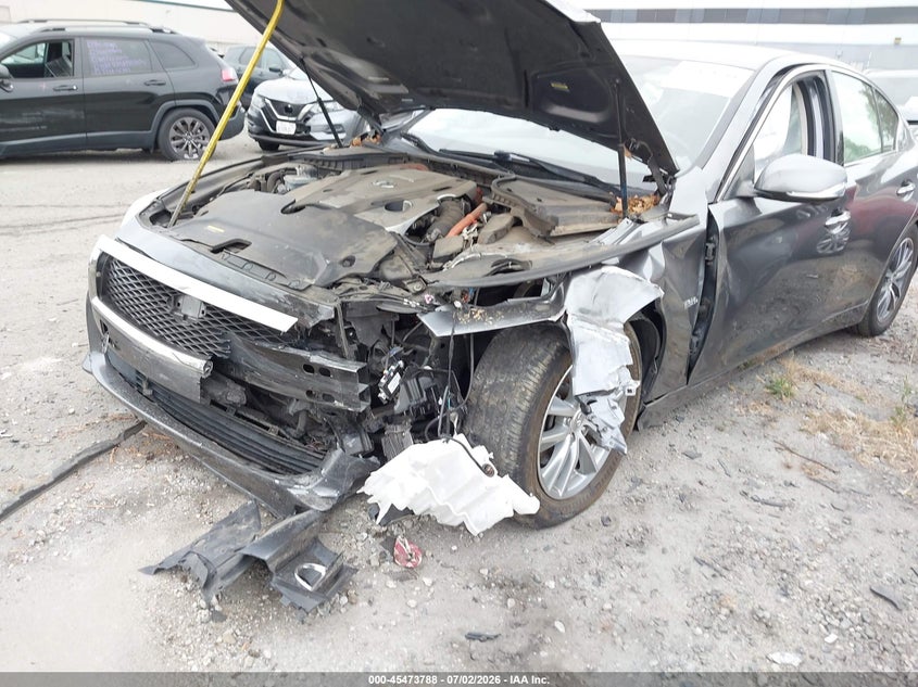 2015 Infiniti Q50 VIN JN1AV7AP6FM790189 IAAI salvage auction — LEFT FRONT, Salvage Certificate (California), sold $1,100 on 2026-07-22 (photo 6)