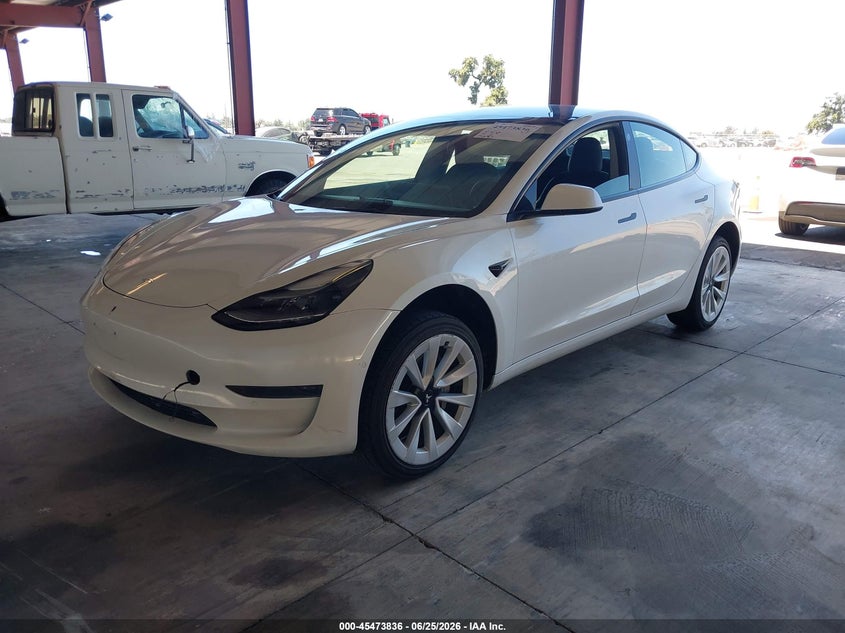 2022 Tesla Model 3 VIN 5YJ3E1EA2NF142767 IAAI salvage auction — ELECTRICAL, Salvage Title, sold $4,550 on 2026-07-21 (photo 2)