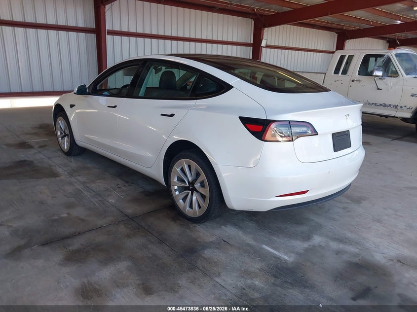 2022 Tesla Model 3 VIN 5YJ3E1EA2NF142767 IAAI salvage auction — ELECTRICAL, Salvage Title, sold $4,550 on 2026-07-21 (photo 3)